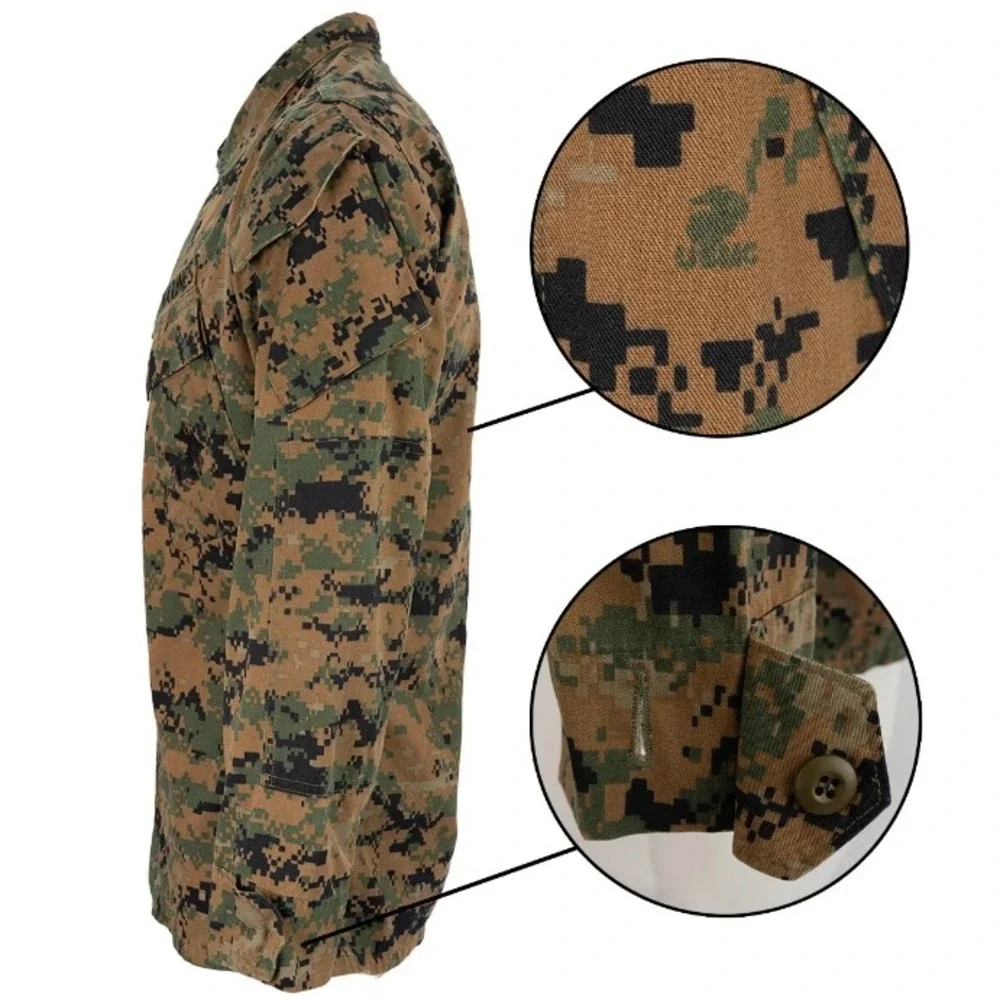 Short Bark Industries USMC MARPAT Woodland Digital Camo Utility Jacket Size M-R